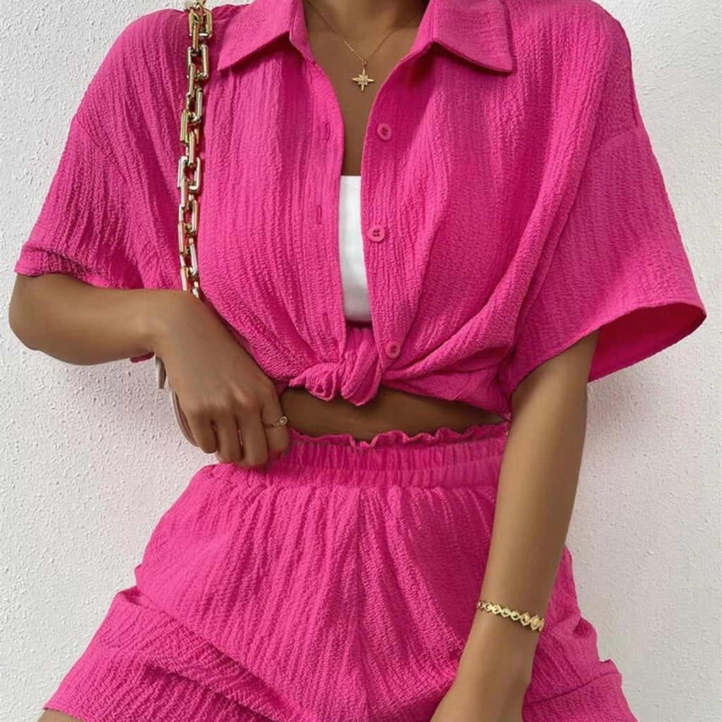 Fashion Casual Short Sleeve Suit